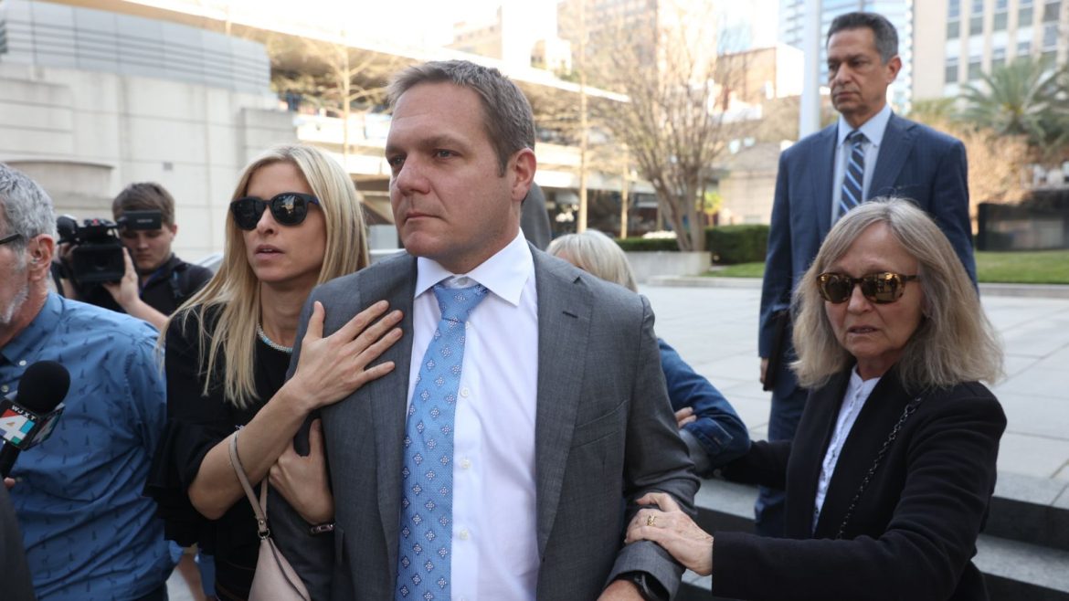 Former JEA CEO Aaron Zahn walks out of the Bryan Simpson U.S. courthouse in Downtown Jacksonville after being convicted of conspiracy and wire fraud March 15, 2024. 
