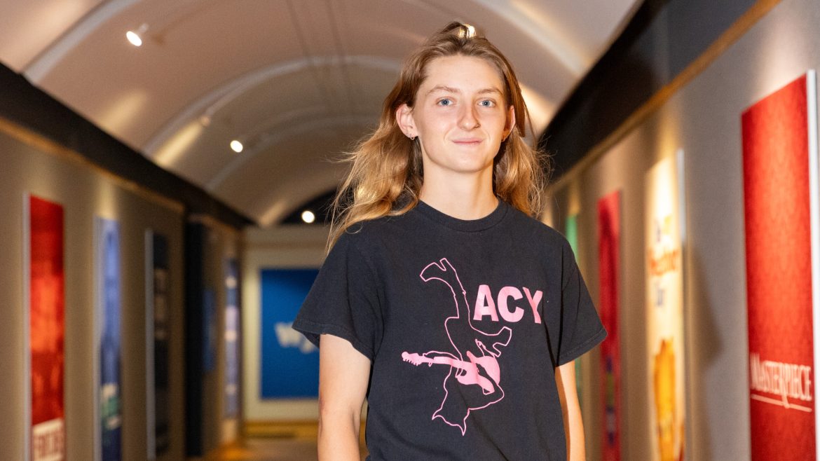 Poe Pinson was introduced to skating when she was 4 years old. She is shown at WJCT Studios in May 2024.