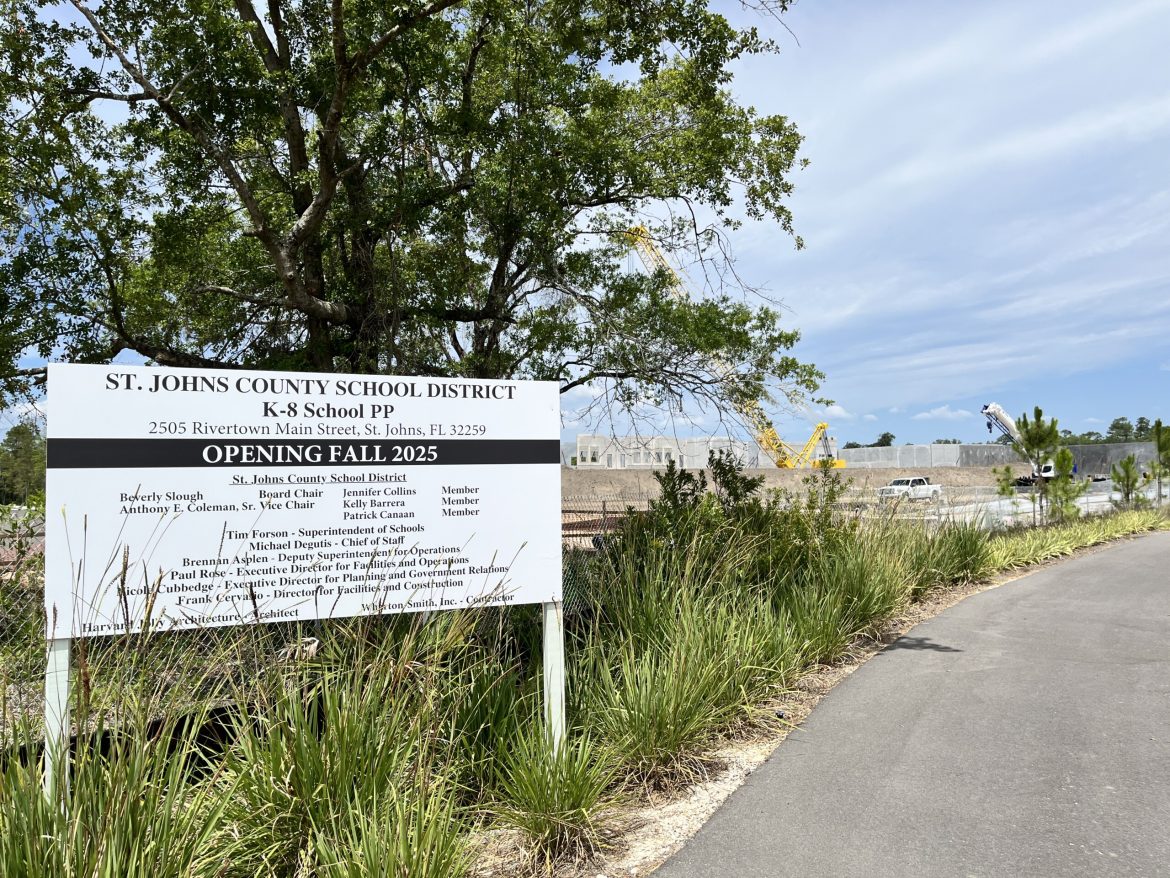 A forthcoming public school code-named "PP" sits in the heart of St. Johns County's Rivertown development. It's scheduled to open next year. 