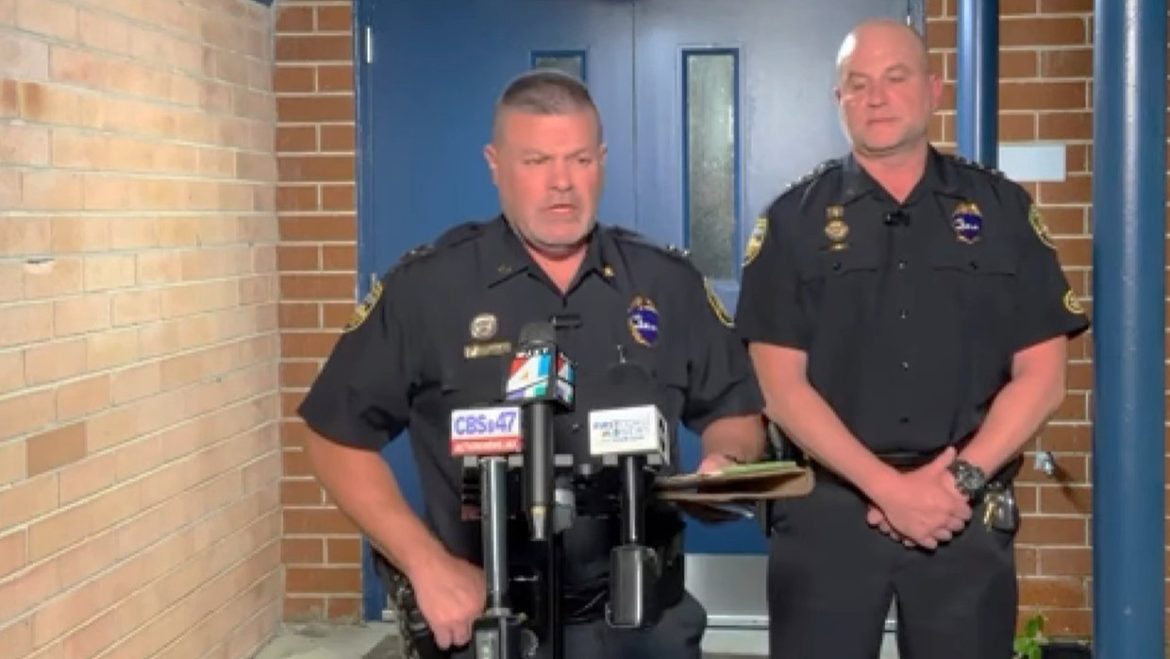 Press conference about shooting