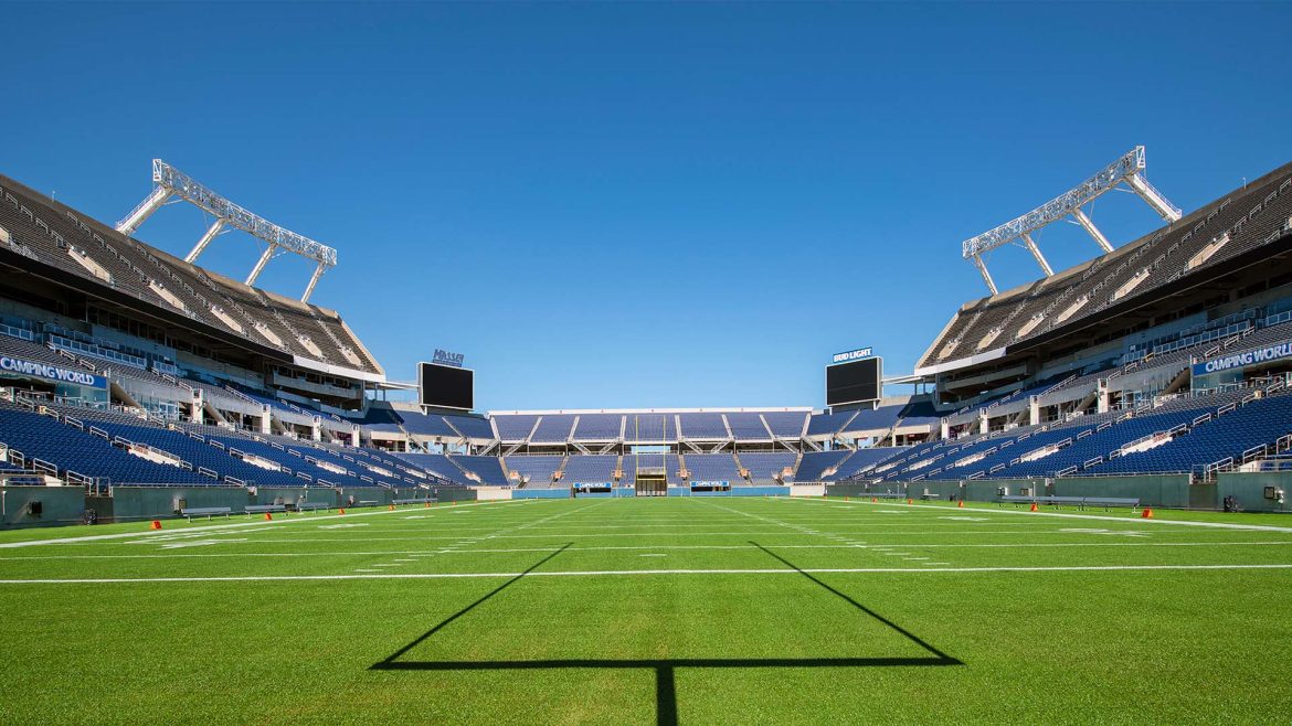 Camping World Stadium, which might host the Jacksonville Jaguars in 2027.