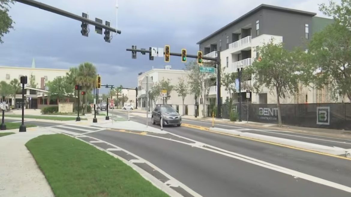 New intersection at San Marco Boulevard and Hendricks Avenue
