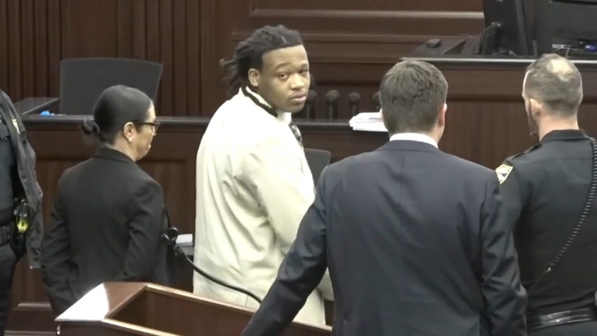 Jacksonville rapper Hakeem Robinson, known as Ksoo, in court.