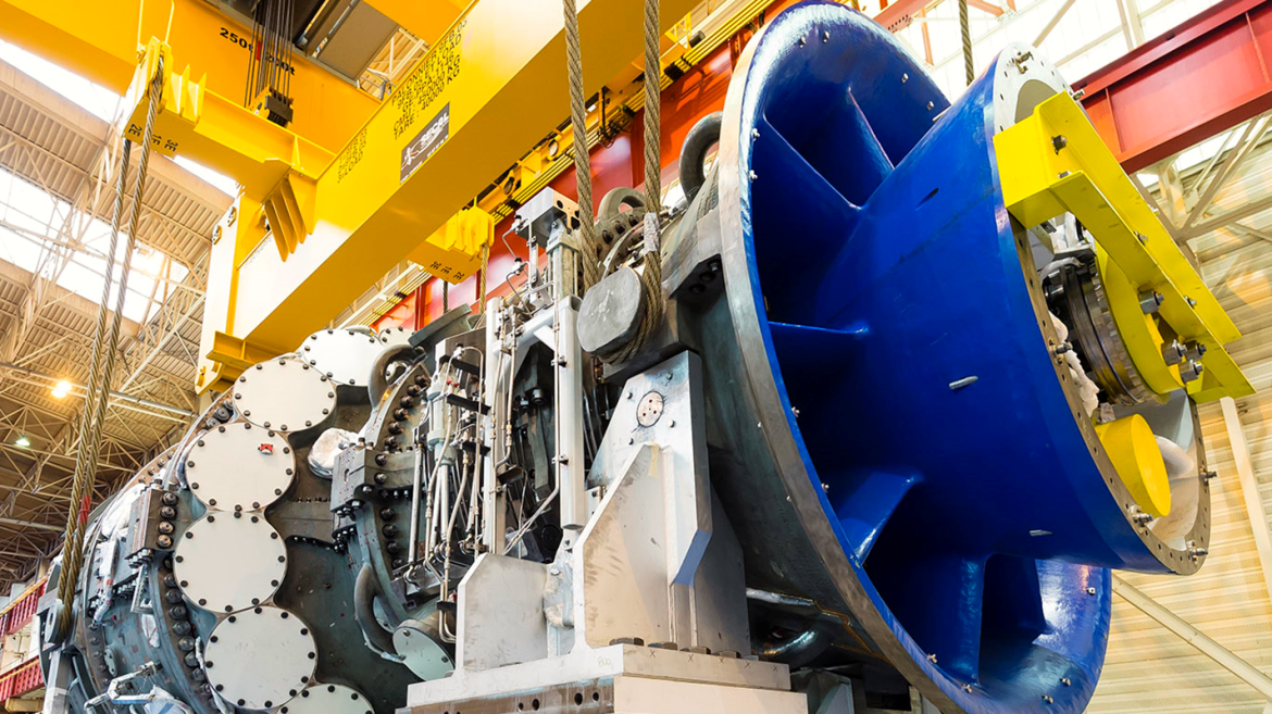 A GE Vernova natural gas-powered turbine which could power a future JEA power plant.