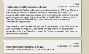 Parceiro do TSE usou aspas para se referir ao saber jurídico de Marco Aurélio Mello e Ives Gandra | Foto: Divulgação/Revista Oeste