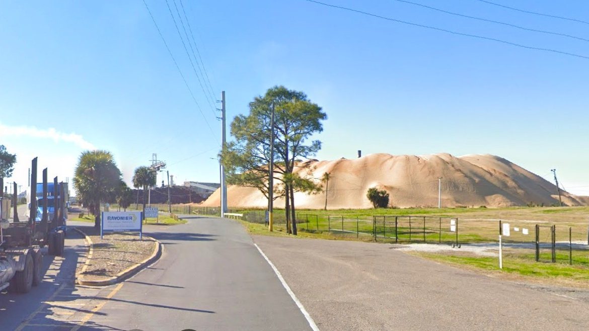 The Rayonier Advanced Materials plant on Gum Street near downtown Fernandina Beach.